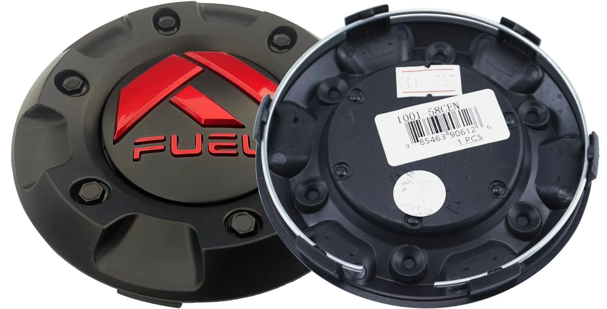 1pc Wheel Hub Cap Center Caps for Fuel Black Red 1001-58