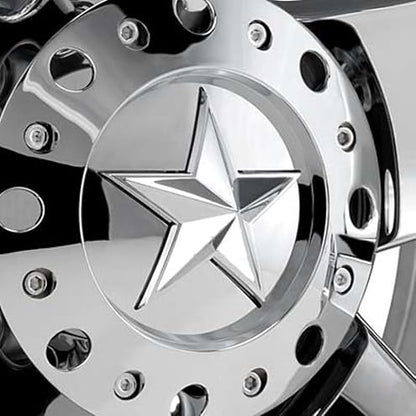 Wheel Center Cap KMC XD Series Rockstar Wheel Hub Cap 775L239C Dually Chrome Sil