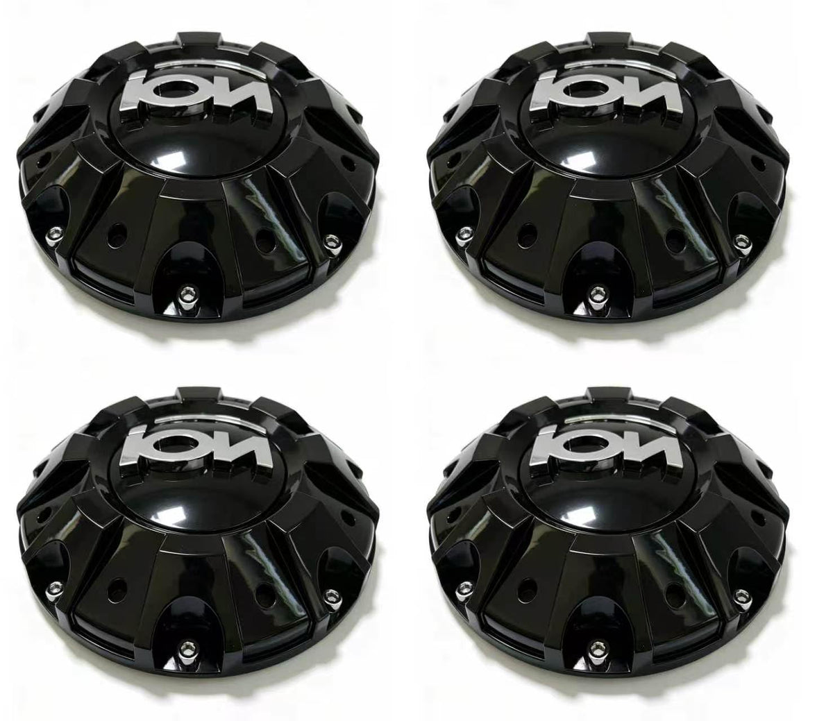 Wheel Center Cap Ion Alloy Gloss Black Hub Cap C818101 C10196,4PC