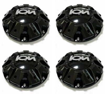Wheel Center Cap Ion Alloy Gloss Black Hub Cap C818101 C10196,4PC