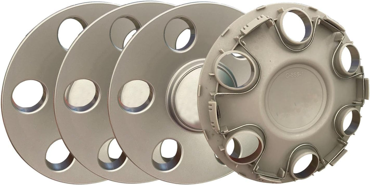 Wheel Hub Center Cap, Silver Finish, Part C-865-1 4PC