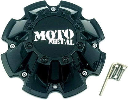 WheelPros 4 Pack M793BK01 Moto Metal Cap M-793 Black Wheel Center Cap