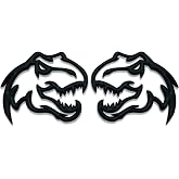 Set of 2 Custom Super Dinosaur Head Side Tailgate TRX Hell T-Rex Emblem Badges f