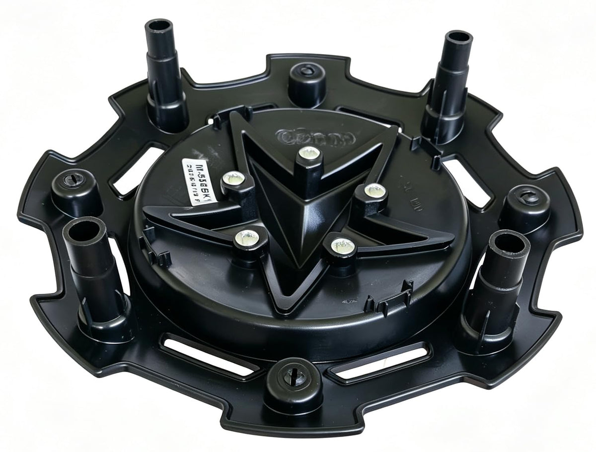 Wheel Center Cap Matte Black Rockstar Hub Cap SC-190, S1206-10, M-956 1PC