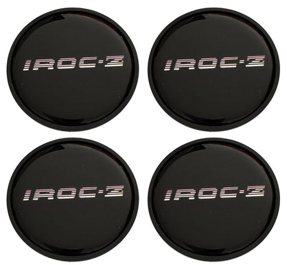 Black IROC-Z Wheel Center Cap Hub Cover for Fits 85-87 Camaro IROCZ Z28 Logo 16" Wheel 4PCS