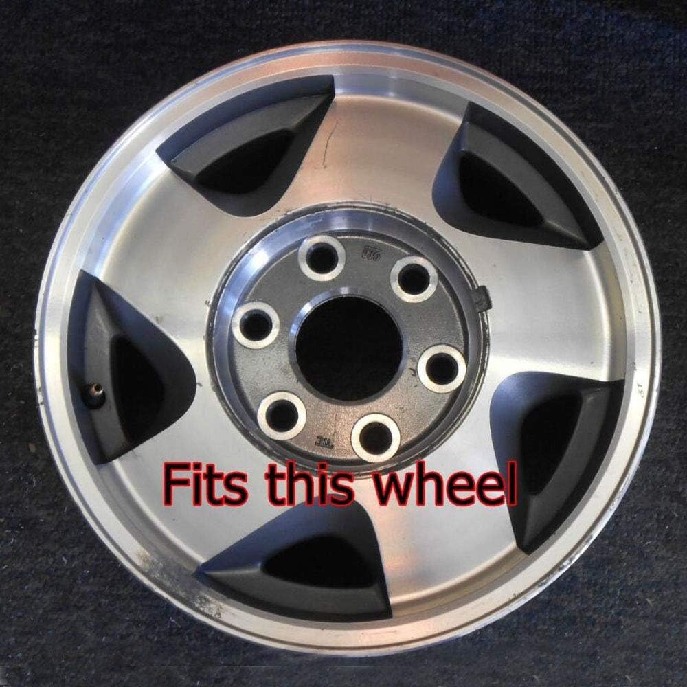 4 Pieces Diameter 7 7/8" Fit For 1992-1999 Chevy GMC 16" Silver Brushed Aluminum 6 Lug Rim Wheel Hub Center Hub Caps Cover 9593197 15650047