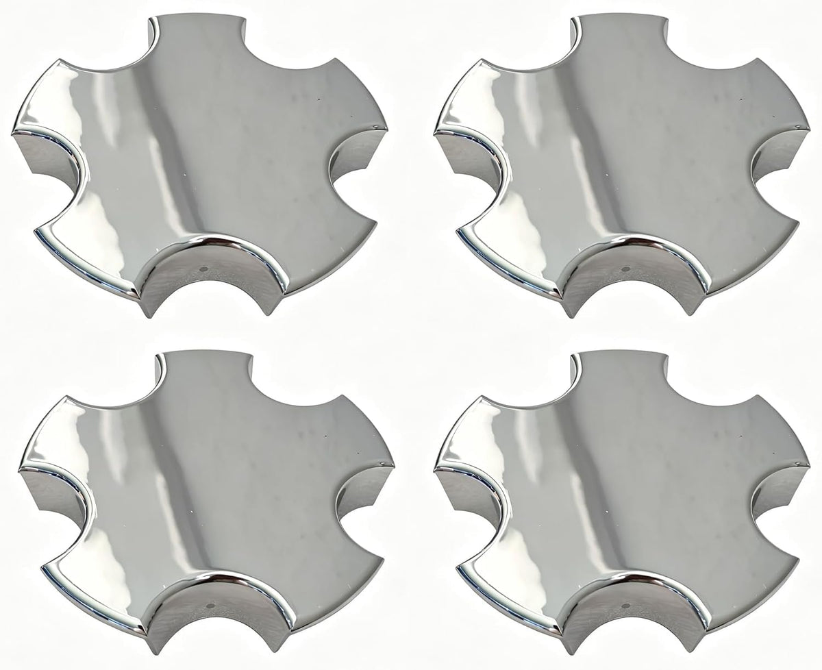 Chrome Wheel Center Hub Cap, Star Shape, CAP5392-C 4PC