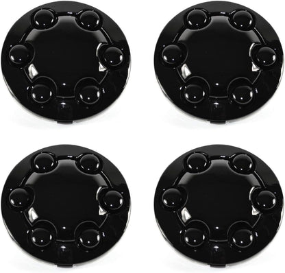 Set of 4 New Black Wheel Hub Center Caps Replacement for 1991-1996 Dodge Dakota Pickup Truck