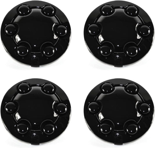 Set of 4 New Black Wheel Hub Center Caps Replacement for 1991-1996 Dodge Dakota Pickup Truck