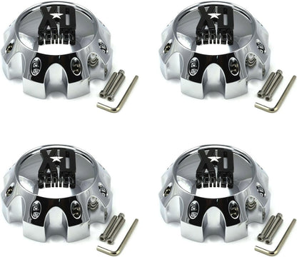 Chrome XD Series Wheel Center Cap Hub Cover #1079L170 4pcs