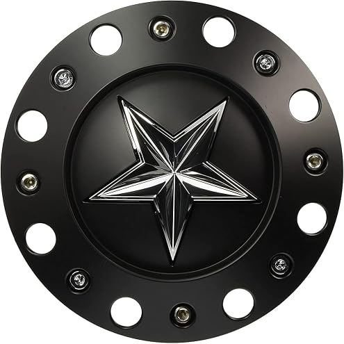 Wheel Center Cap KMC XD Series Rockstar Wheel Hub Cap 1000775 Matte Black 1PC
