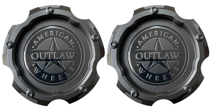 Matte Black Wheel Center Cap Hub Cap 5470-51397-U4B for American Outlaw 2PCS