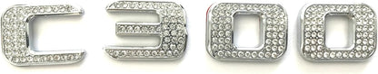 C300 Trunk Side Badge Silver Bling Letter Emblem Crystal for Mercedes Benz Ice O