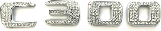 C300 Trunk Side Badge Silver Bling Letter Emblem Crystal for Mercedes Benz Ice O