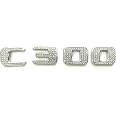 C300 Trunk Side Badge Silver Bling Letter Emblem Crystal for Mercedes Benz Ice O