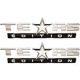 Set of 3 Texas Edition Side Tailgate Badge Emblem NamePlate for GMC Sierra Chevy