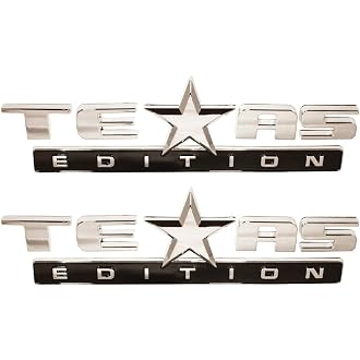 Set of 3 Texas Edition Side Tailgate Badge Emblem NamePlate for GMC Sierra Chevy