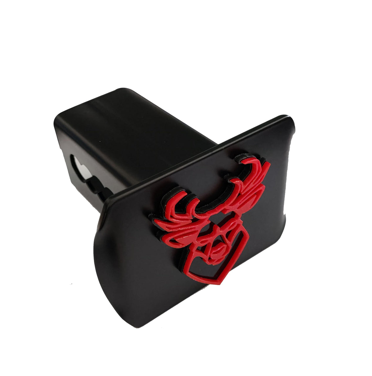 Buck Dear Metal Trailer Hitch Cover for 2'' Towing Rear Receiver Plug Cover SUV Pickup Trucks Deer Red