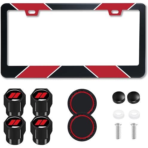 1pc Car 350Z License Plate Frame Cover Holder Porotector Black Stainless Steel