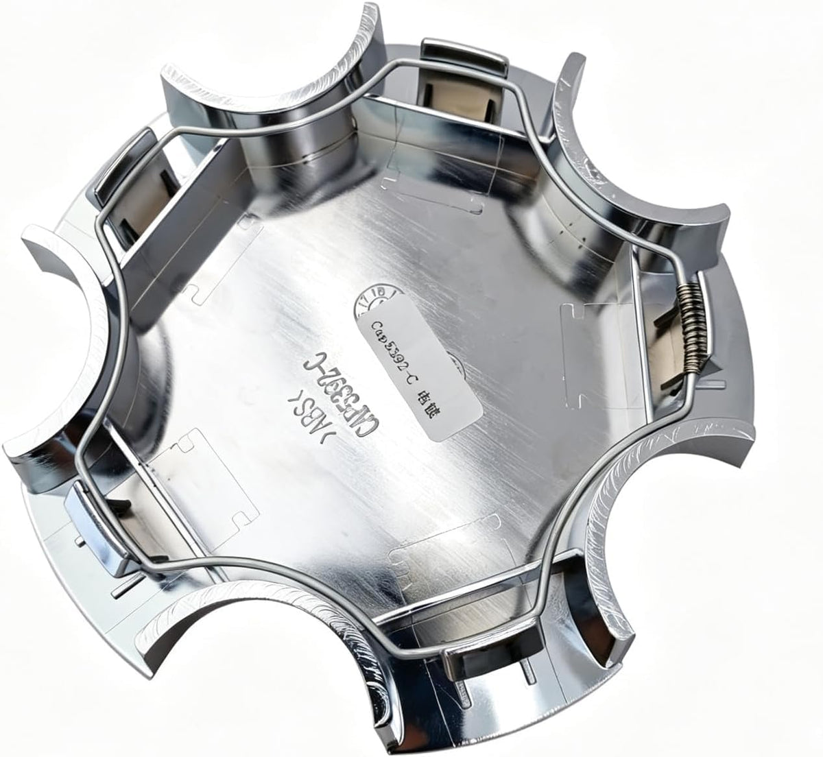 Chrome Wheel Center Hub Cap, Star Shape, CAP5392-C 1PC