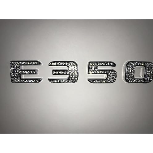 C300 Trunk Side Badge Silver Bling Letter Emblem Crystal for Mercedes Benz Ice O