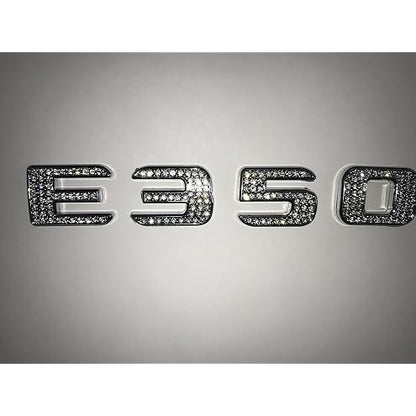 C300 Trunk Side Badge Silver Bling Letter Emblem Crystal for Mercedes Benz Ice O