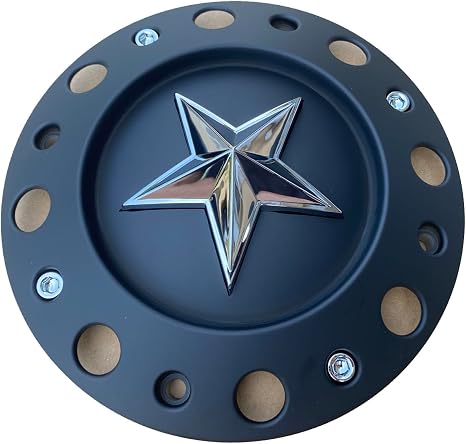Wheel Center Cap KMC XD Series Rockstar Wheel Hub Cap 775L239B Dually Matte Blac