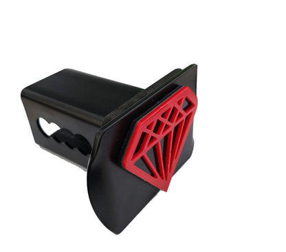 Metal Diamond Trailer Hitch Cover Red for 2'' Towing Rear Receiver Plug Cover SUV Pickup Trucks