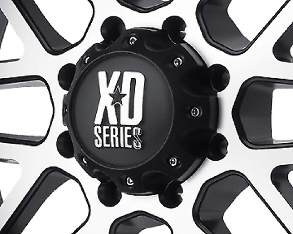 XD Series by KMC Wheels KMC XD Series 441 796 797 798 800 801 8 Lug Matte Flat Black Center Cap 1079L170-MB-8LUG