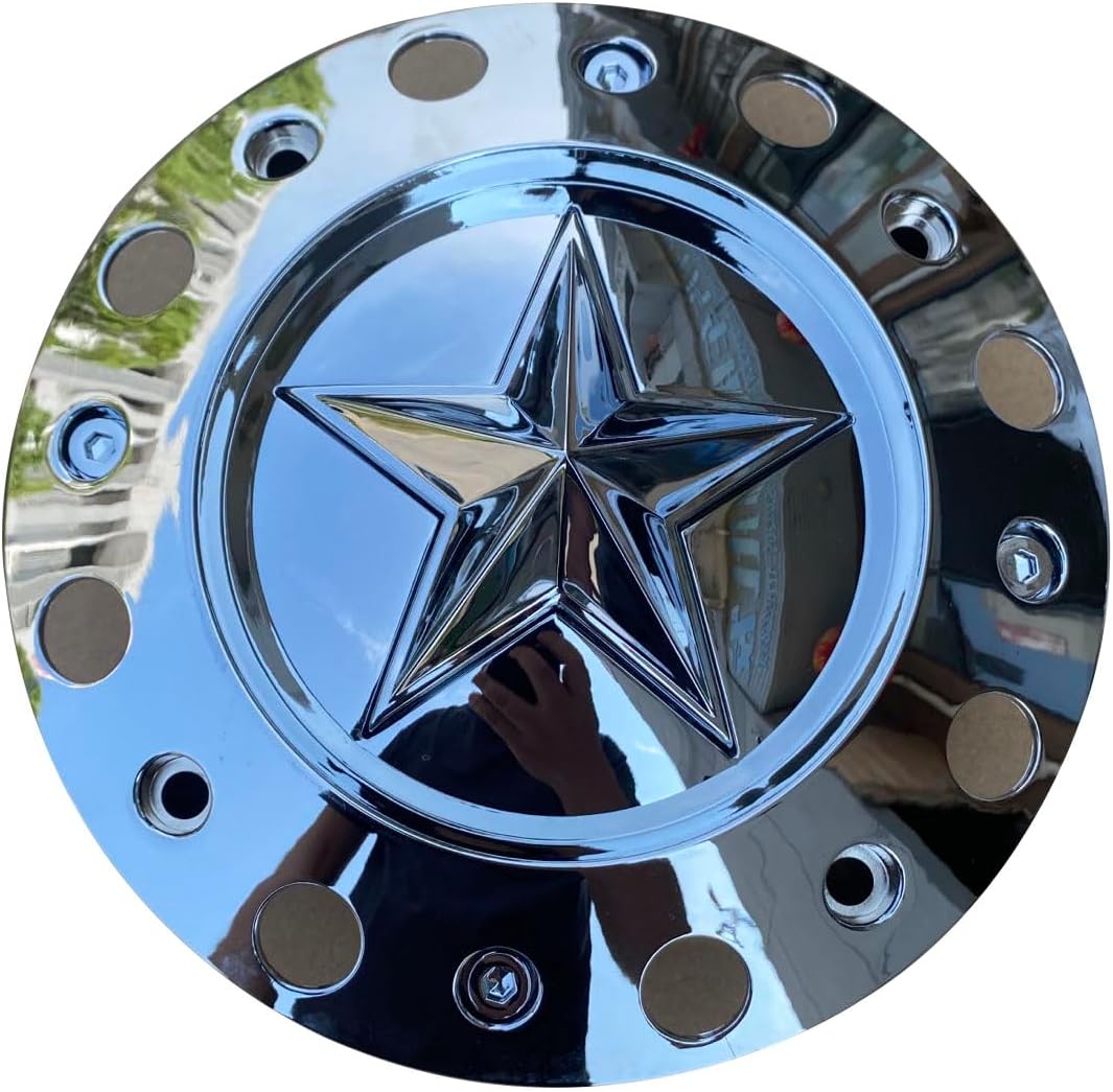 Wheel Center Cap KMC XD Series Rockstar Wheel Hub Cap 1000775 Chrome Silver 1PC