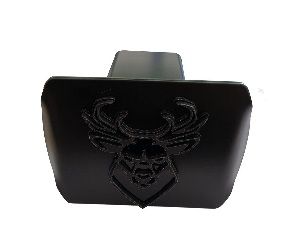 Metal Buck Dear Trailer Hitch Cover for 2'' Towing Rear Receiver Plug Cover SUV Pickup Trucks Deer Black