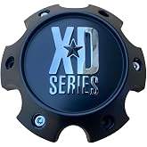4X Wheel Hub Cap KMC XD Satin Black 6 Lug Bolt On XD820/XD835 Wheel Center Cap 1