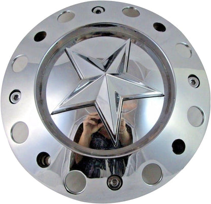 Wheel Center Cap KMC XD Series Rockstar Wheel Hub Cap 1001775 Chrome Silver 1PC