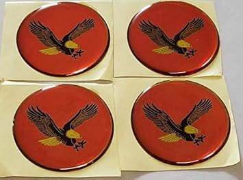 4pcs Eagle Flight Wheel Center Hub Cap Emblem Gold Sticker Decal 1.92'' /48MM (N