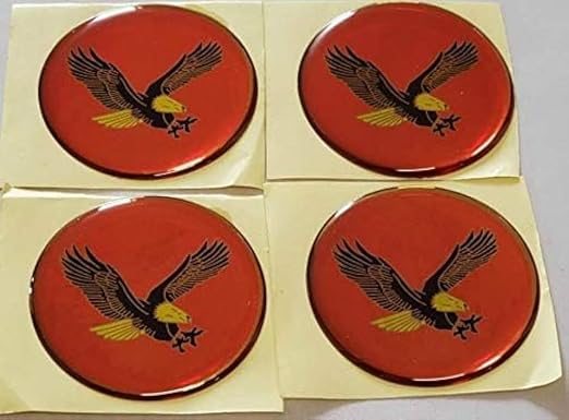 4pcs Eagle Flight Wheel Center Hub Cap Emblem Gold Sticker Decal 1.92'' /48MM (N