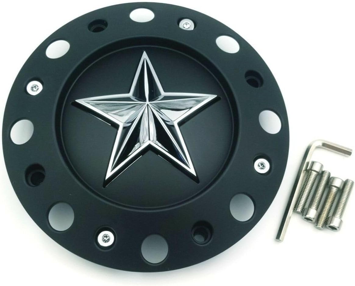 Wheel Center Cap KMC XD Series Rockstar Wheel Hub Cap 1001775 Matte Black 4PCS