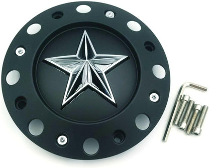 Wheel Center Cap KMC XD Series Rockstar Wheel Hub Cap 1001775 Matte Black 4PCS