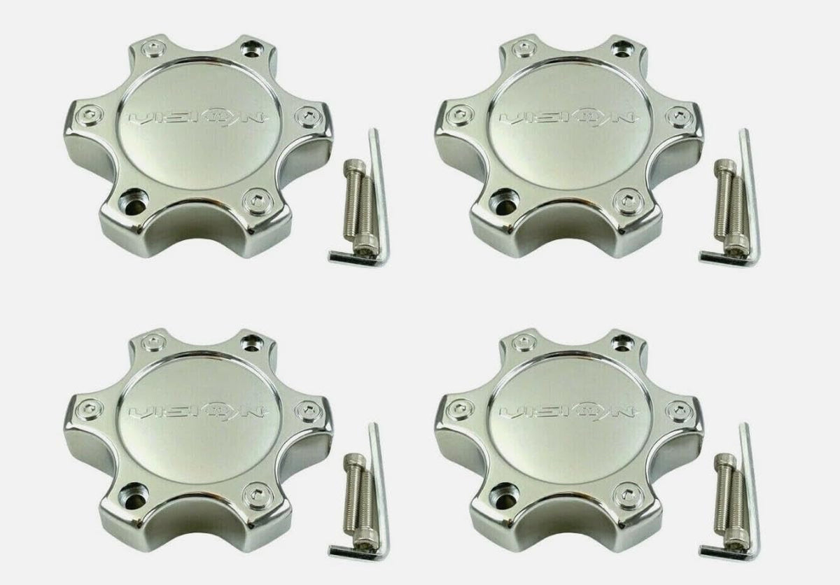 C375-6C Chrome Wheel Center Cap 4Pcs