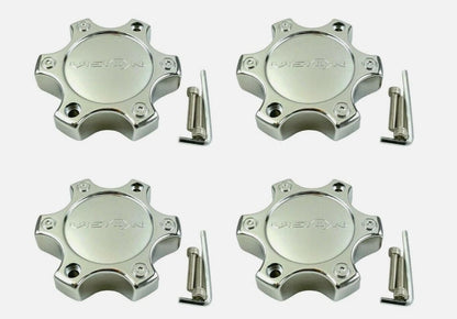 C375-6C Chrome Wheel Center Cap 4Pcs