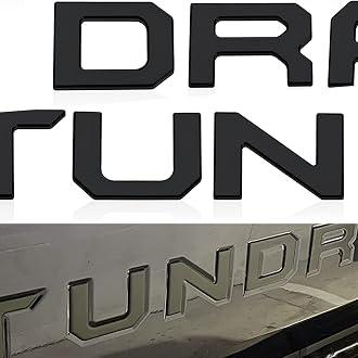Set of 2 TR Bed Side PRO Insert Badge Embossed Emblem NamePlate for Tundra 2014-