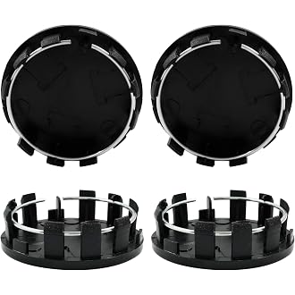 Glossy Black M060-B Wheel Rim Center Hub Cap 60mm/2.25'' Compatible with Mitsubi