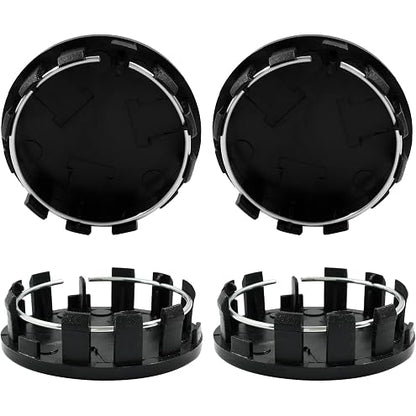 Glossy Black M060-B Wheel Rim Center Hub Cap 60mm/2.25'' Compatible with Mitsubi