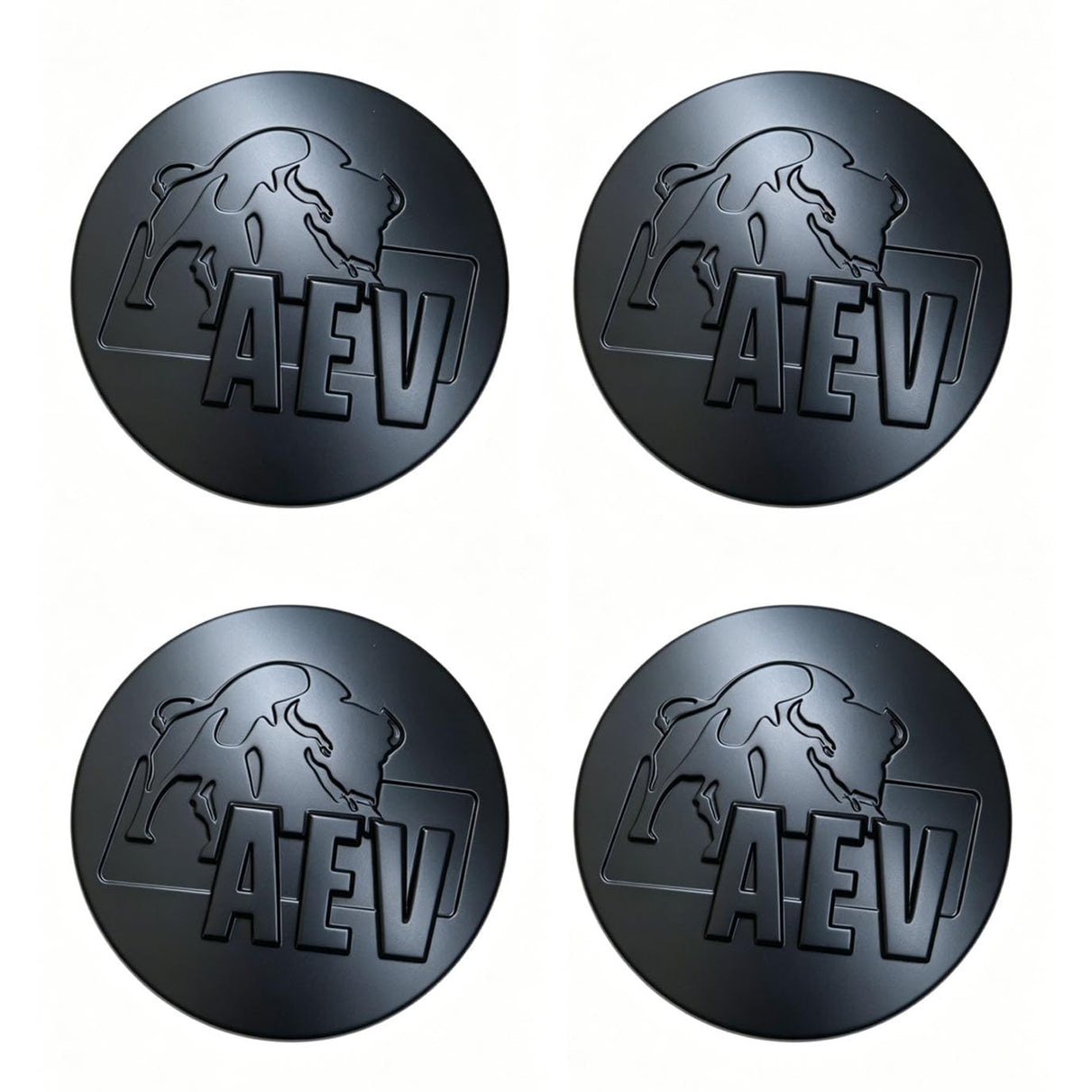 Wheel Center Cap Matte Black AEV C-411-11 -20402086AA Hub Cap 2.125",4PC