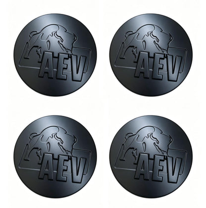 Wheel Center Cap Matte Black AEV C-411-11 -20402086AA Hub Cap 2.125",4PC