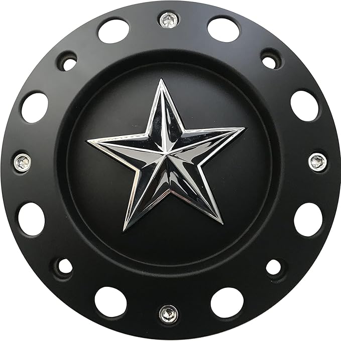 Wheel Center Cap KMC XD Series Rockstar Wheel Hub Cap 1000775 Matte Black 1PC