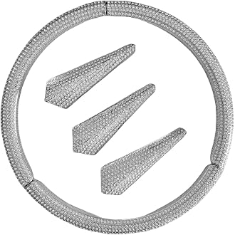 C300 Trunk Side Badge Silver Bling Letter Emblem Crystal for Mercedes Benz Ice O