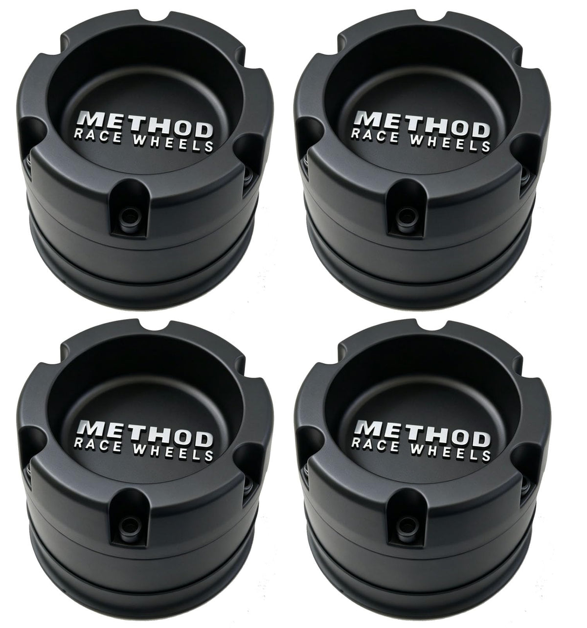 Wheel Center Cap Matte Black 1524B114-1 Method Hub Cap 6 Lug, 4PC