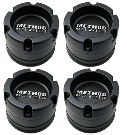 Wheel Center Cap Matte Black 1524B114-1 Method Hub Cap 6 Lug, 4PC