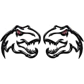 Set of 2 Custom Super Dinosaur Head Side Tailgate TRX Hell T-Rex Emblem Badges f