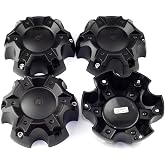 4X Wheel Hub Cap KMC XD Satin Black 6 Lug Bolt On XD820/XD835 Wheel Center Cap 1